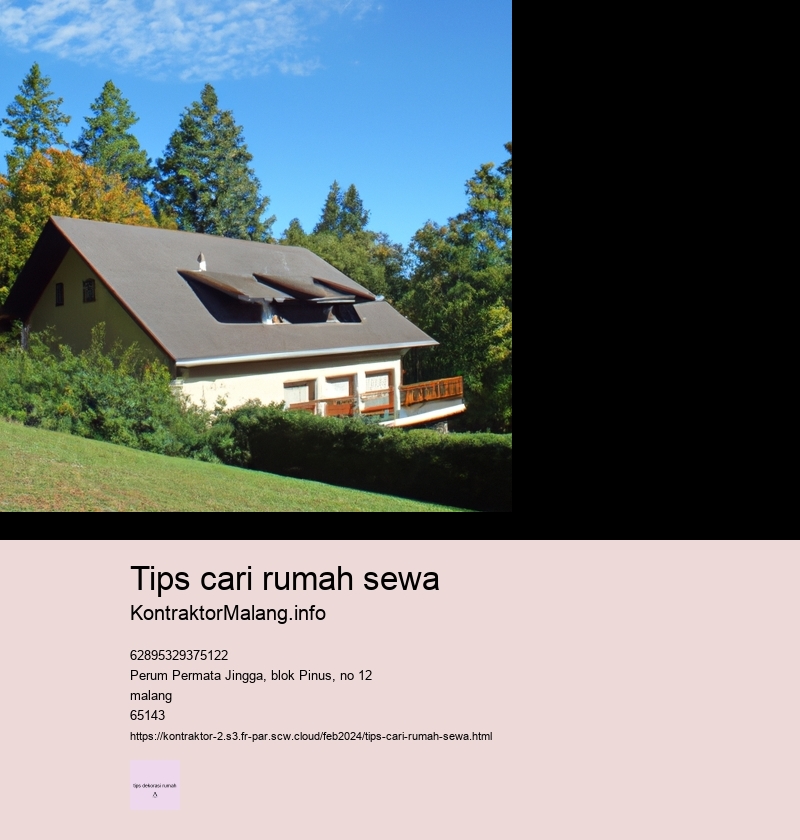 tips cari rumah sewa