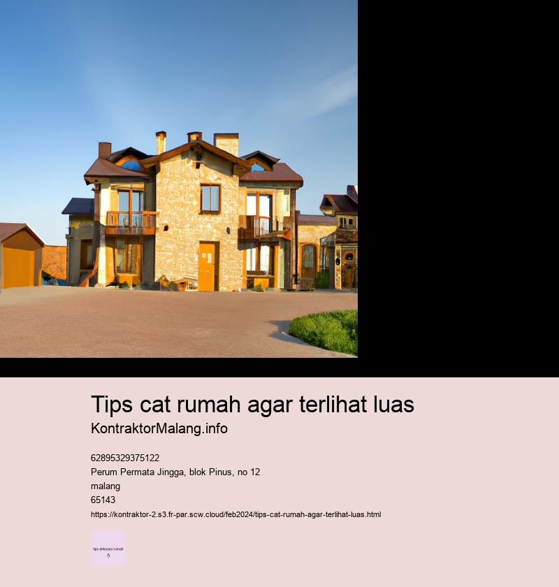 tips cat rumah agar terlihat luas